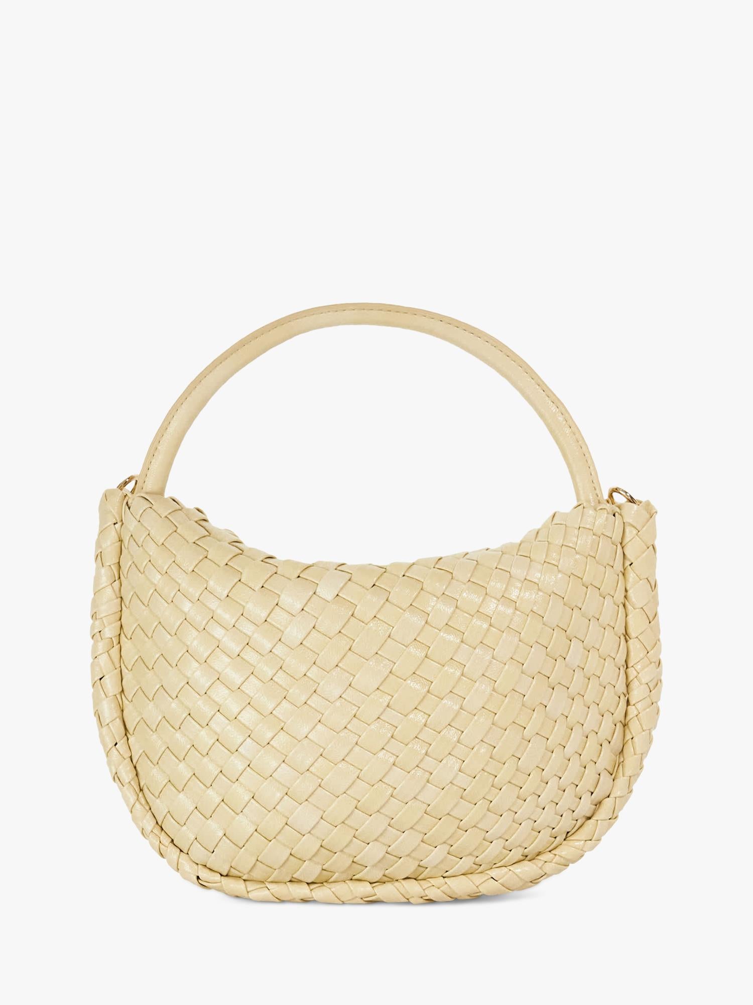 Dune London woven grab bag in yellow (British brand)