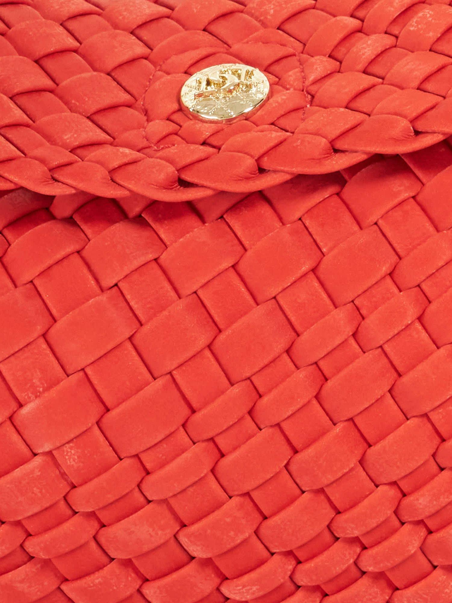 Dune London handbag red woven slouchy (British brand)