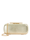 Dune London gold croc effect clutch bag, imported from the UK