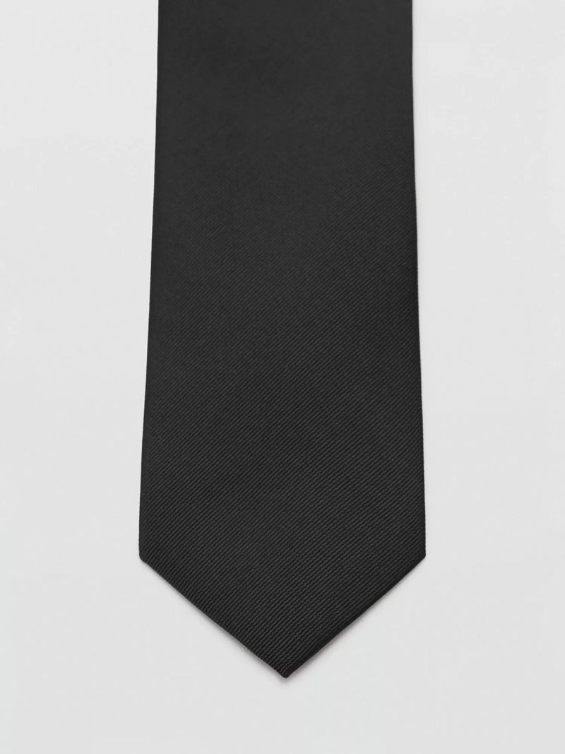 Mango plain black tie 6cm (British brand)