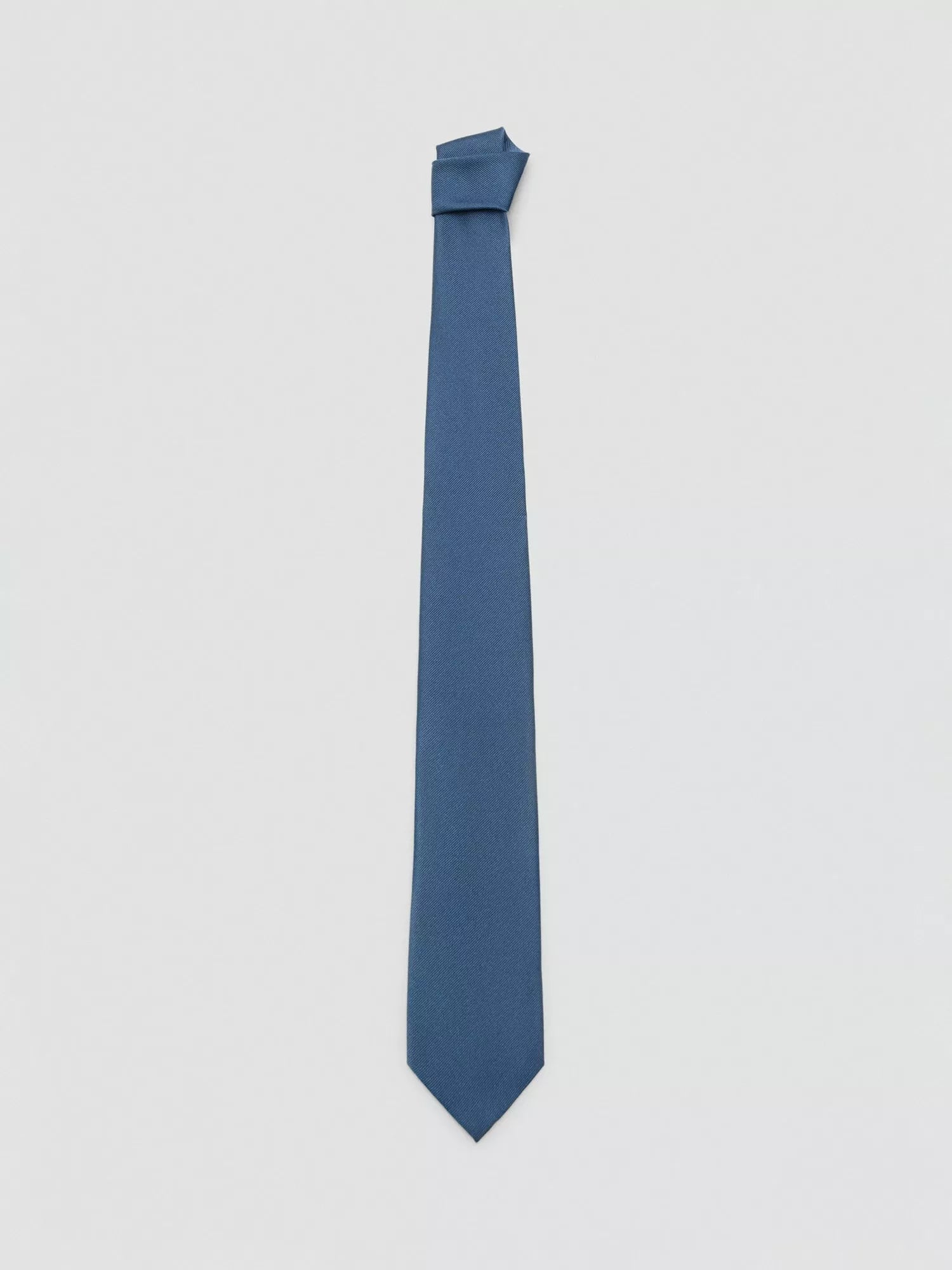 Mango silk blend tie in light pastel blue (British brand)