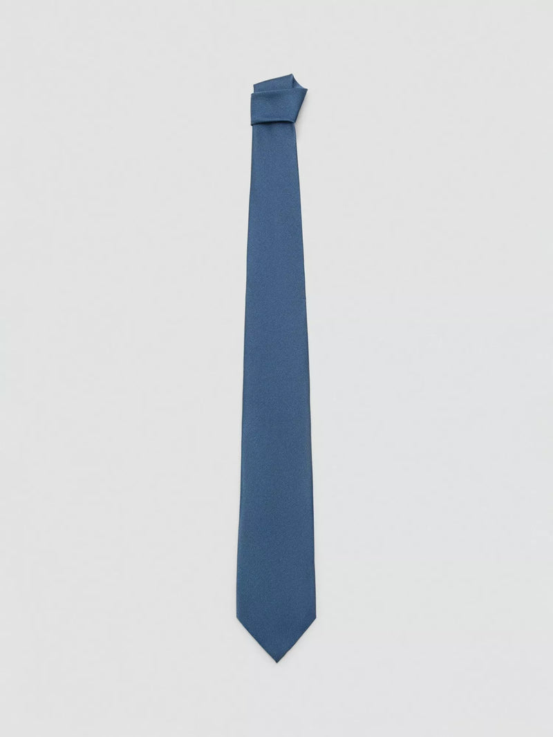 Mango silk blend tie in light pastel blue (British brand)