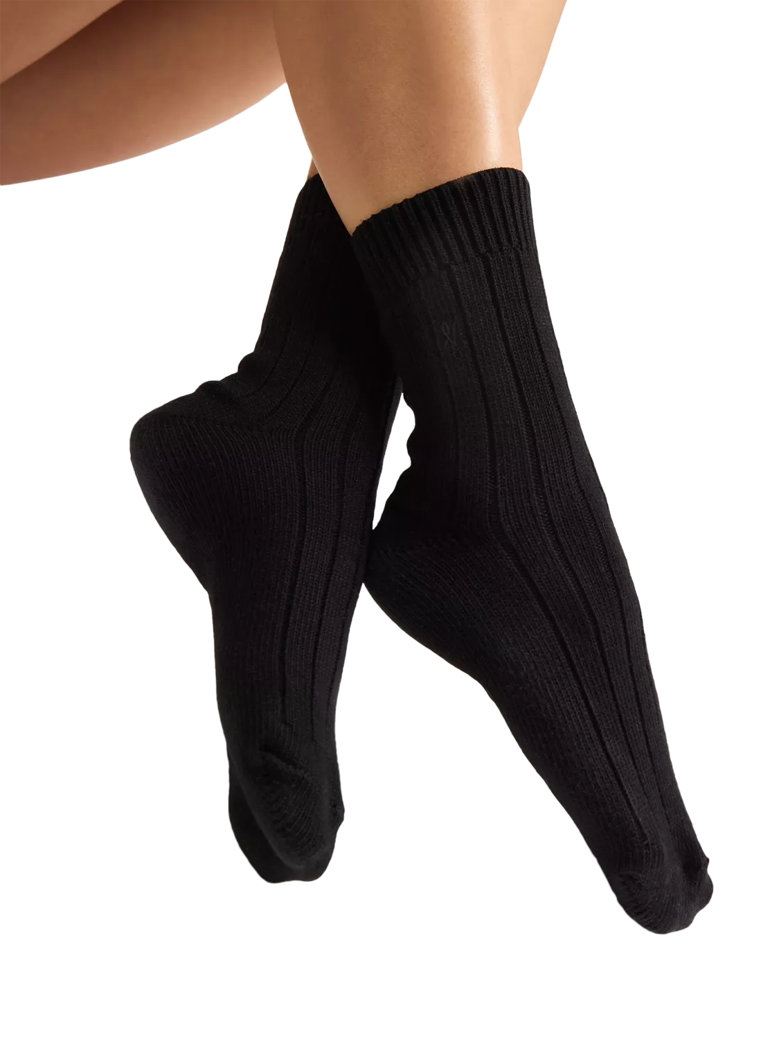 Nudea slouchy socks black organic cotton mix, UK version