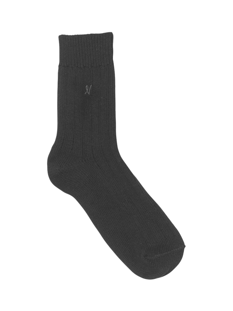 Nudea slouchy socks black organic cotton mix, UK version
