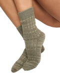 Nudea organic slouchy socks sage green, UK version