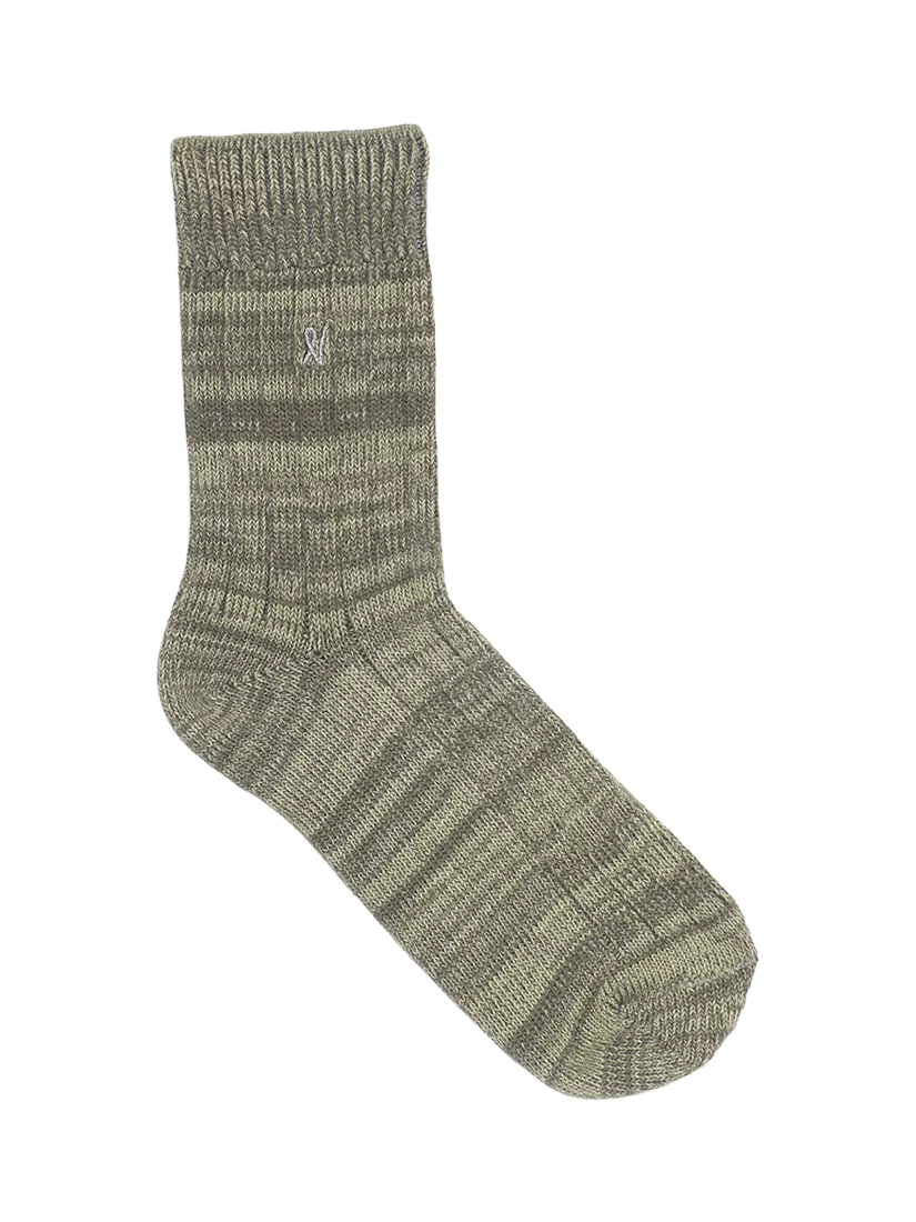 Nudea organic slouchy socks sage green, UK version