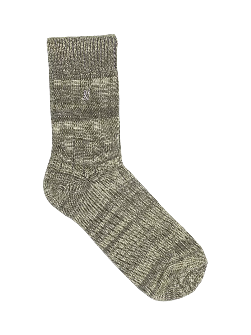 Nudea organic slouchy socks sage green, UK version