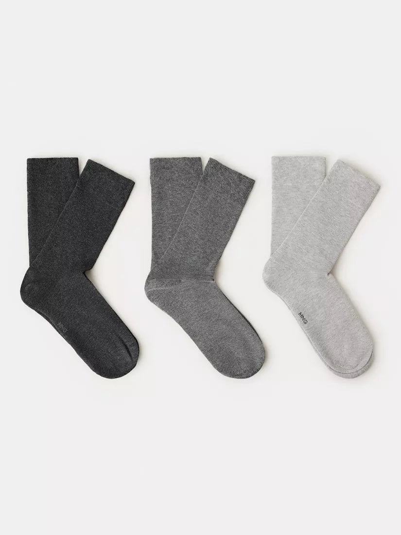 Mango ankle socks pack of 3 grey - British product
