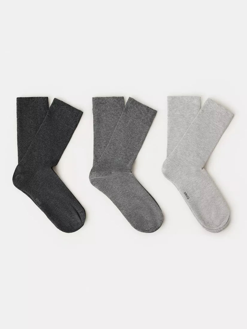 Mango ankle socks pack of 3 grey - British product