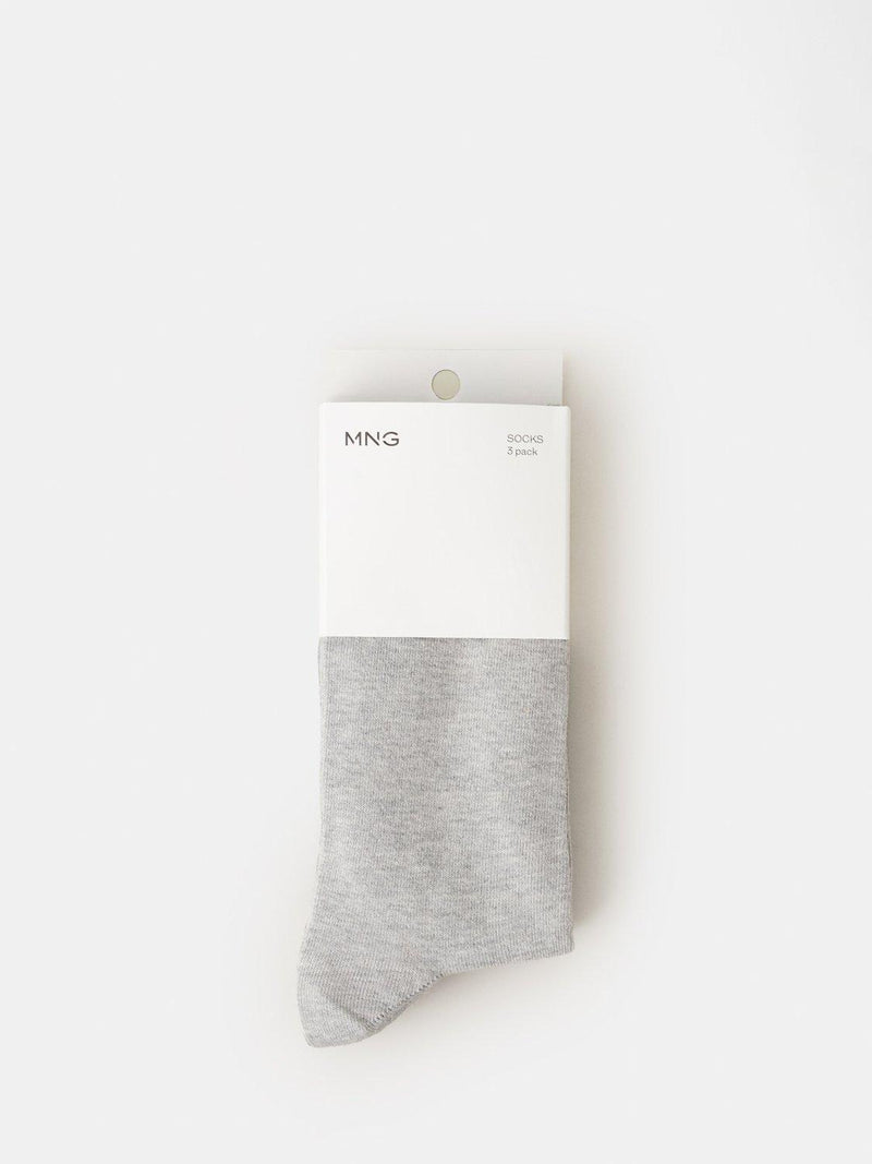 Mango ankle socks pack of 3 grey - British product