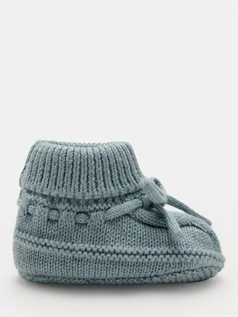 Mango kids knitted bootie socks one size with bow - British product