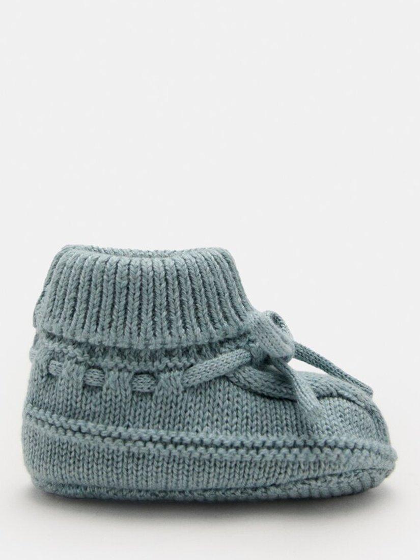 Mango kids knitted bootie socks one size with bow - British product