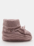 Mango kids knitted bootie socks one size with bow - British product