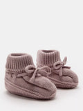 Mango kids knitted bootie socks one size with bow - British product