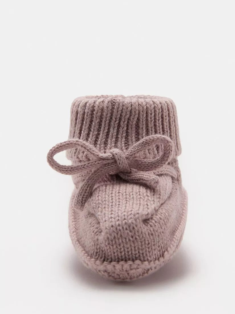 Mango kids knitted bootie socks one size with bow - British product