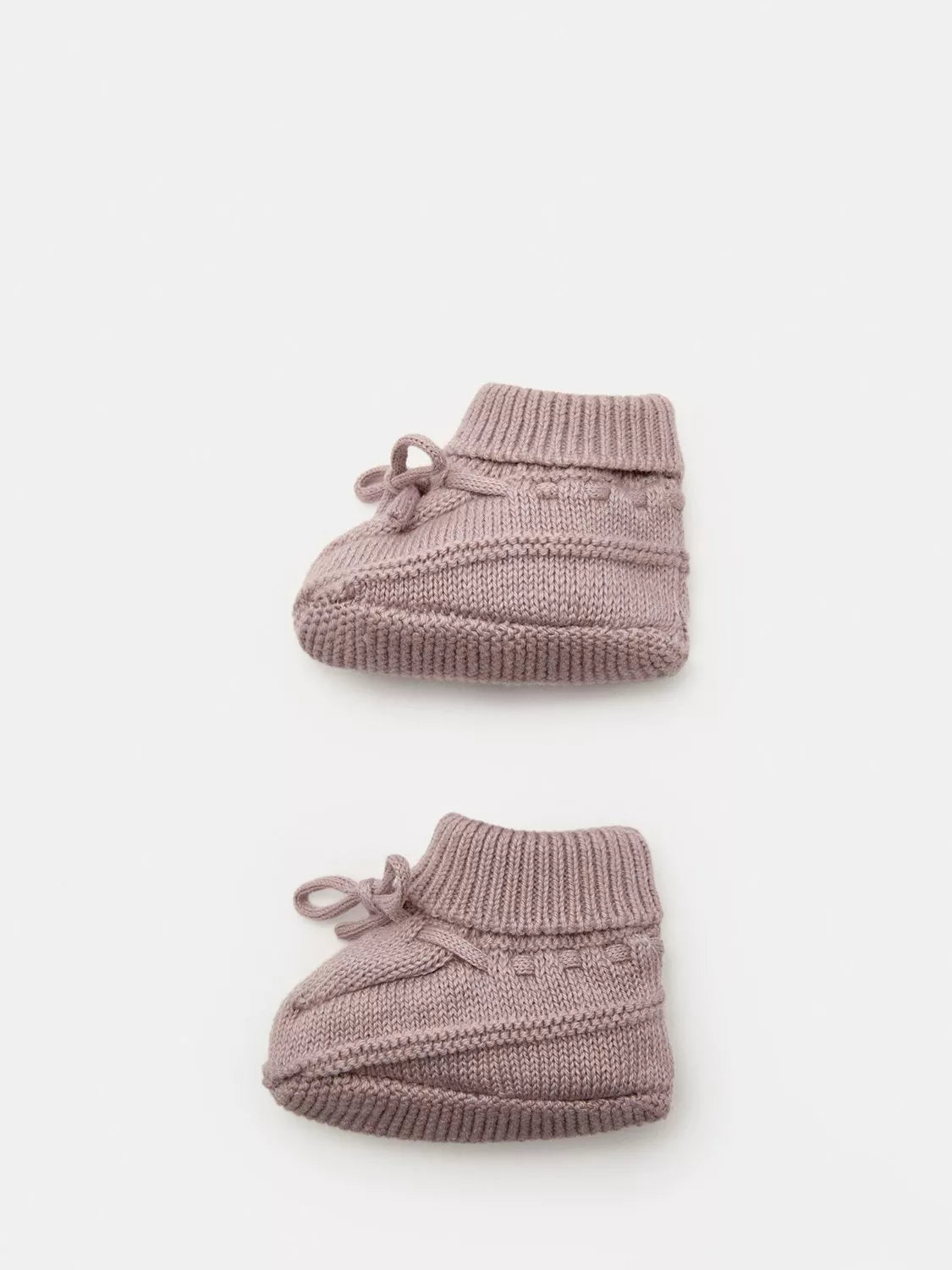 Mango kids knitted bootie socks one size with bow - British product