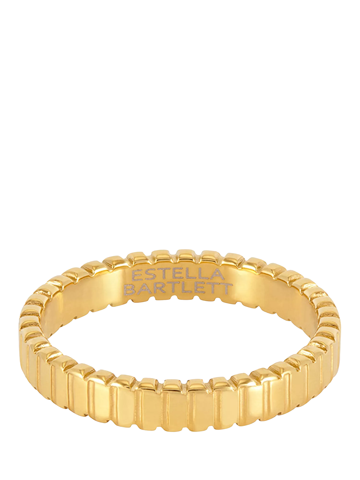 Estella Bartlett ridged stacking ring gold plated - British product