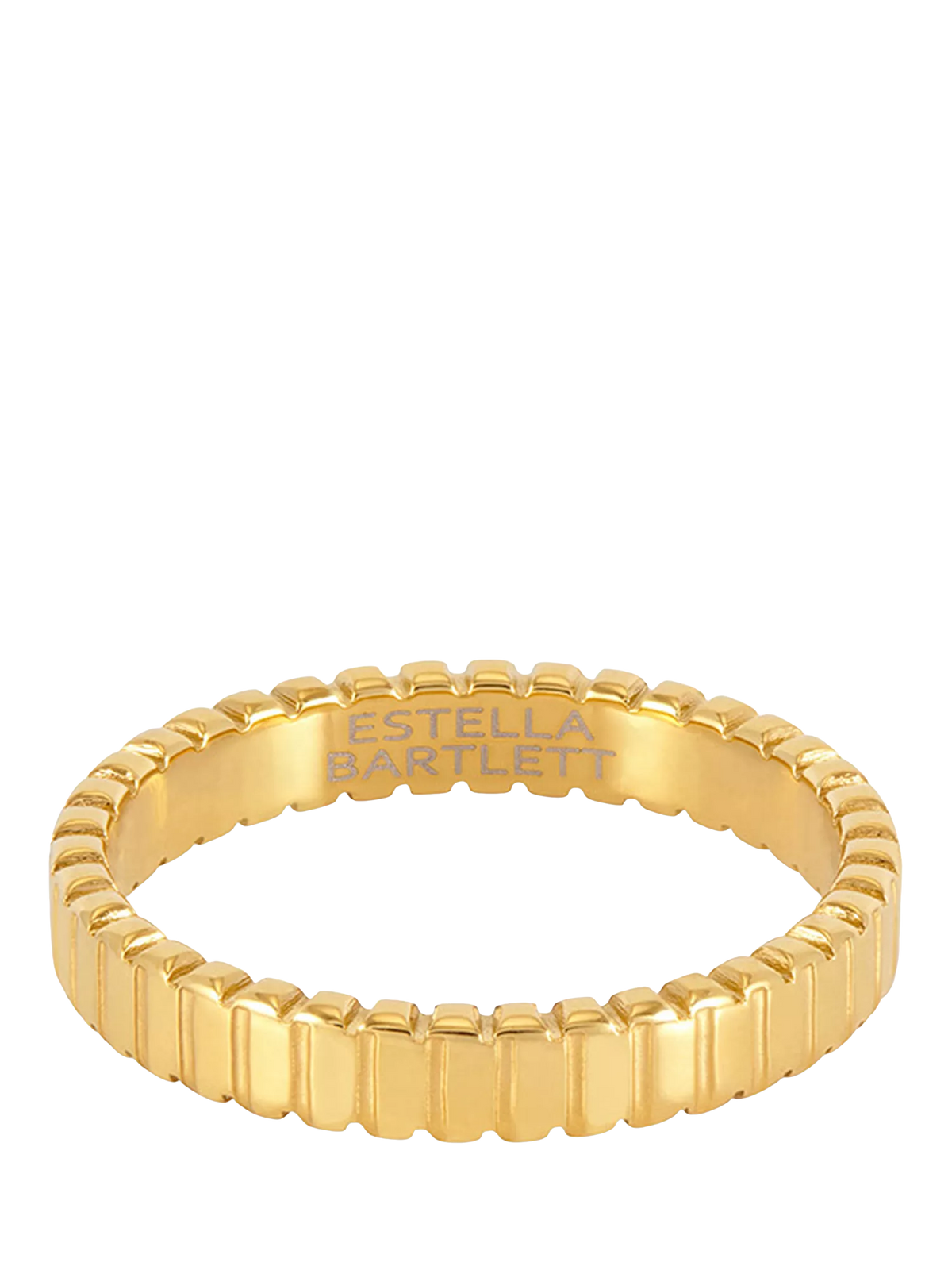 Estella Bartlett ridged stacking ring gold plated - British product