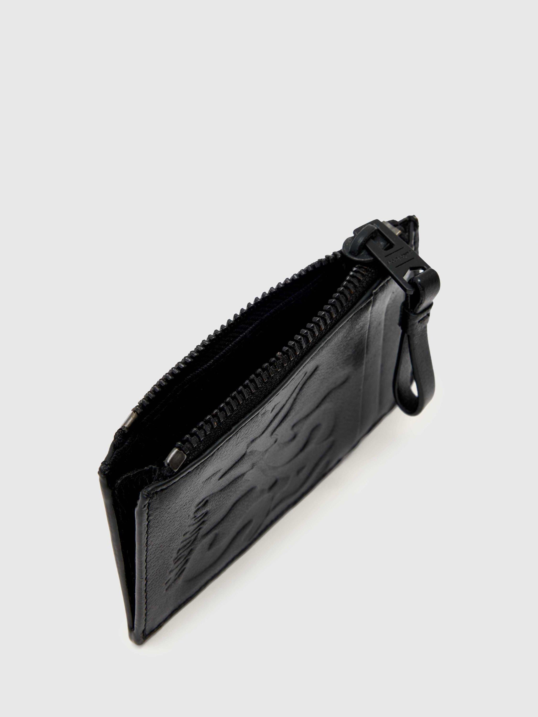 AllSaints black leather card holder, imported from the UK