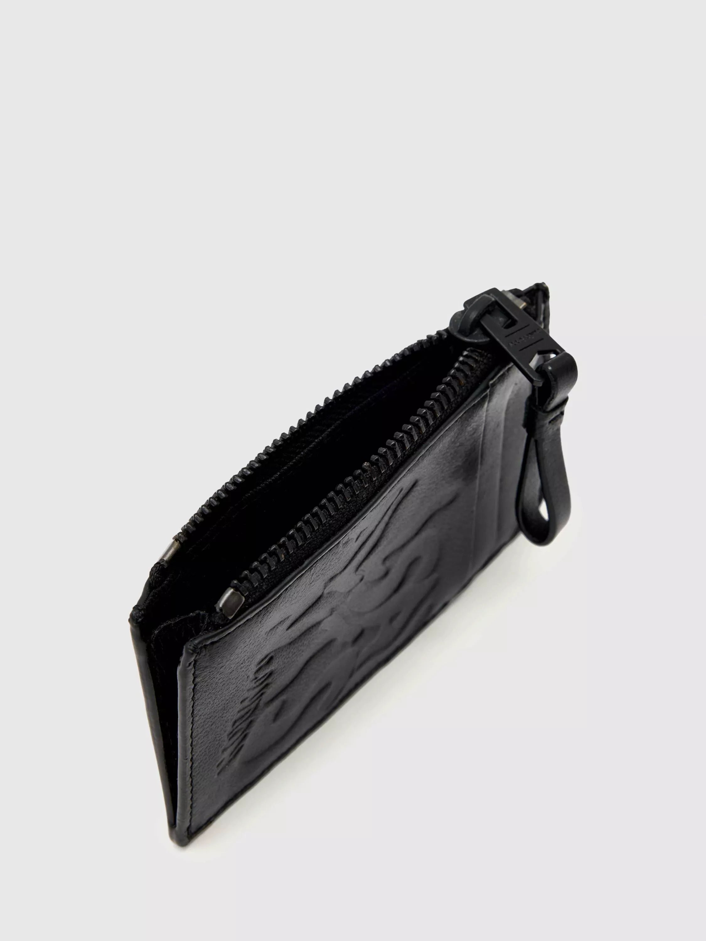 AllSaints black leather card holder, imported from the UK