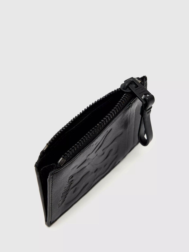 AllSaints black leather card holder, imported from the UK