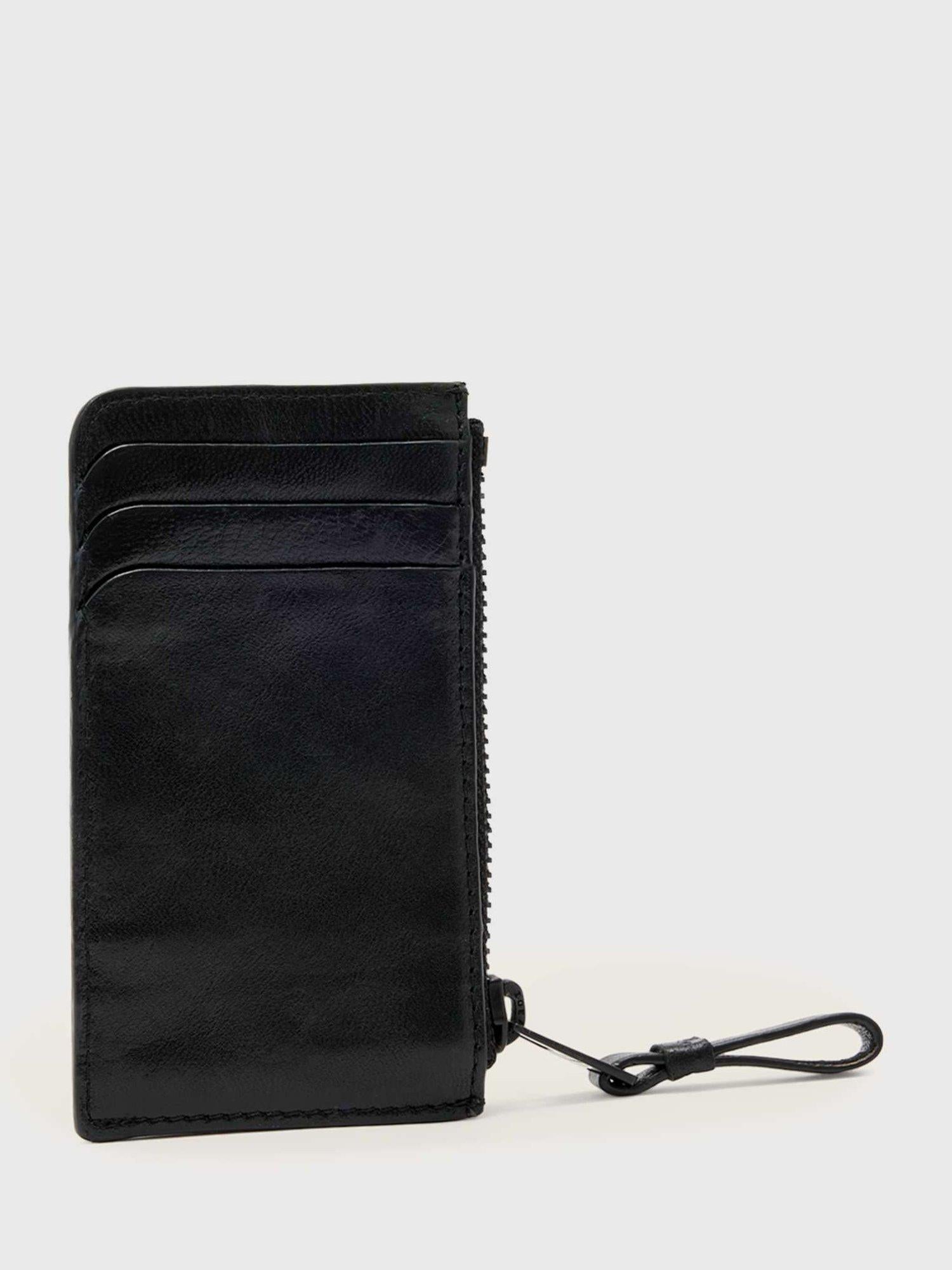 AllSaints black leather card holder, imported from the UK