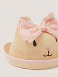 Monsoon baby bunny bow hat pink (British brand)