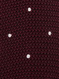 Reiss silk tie burgundy polka dot, UK version
