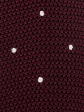 Reiss silk tie burgundy polka dot, UK version