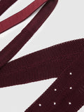Reiss silk tie burgundy polka dot, UK version
