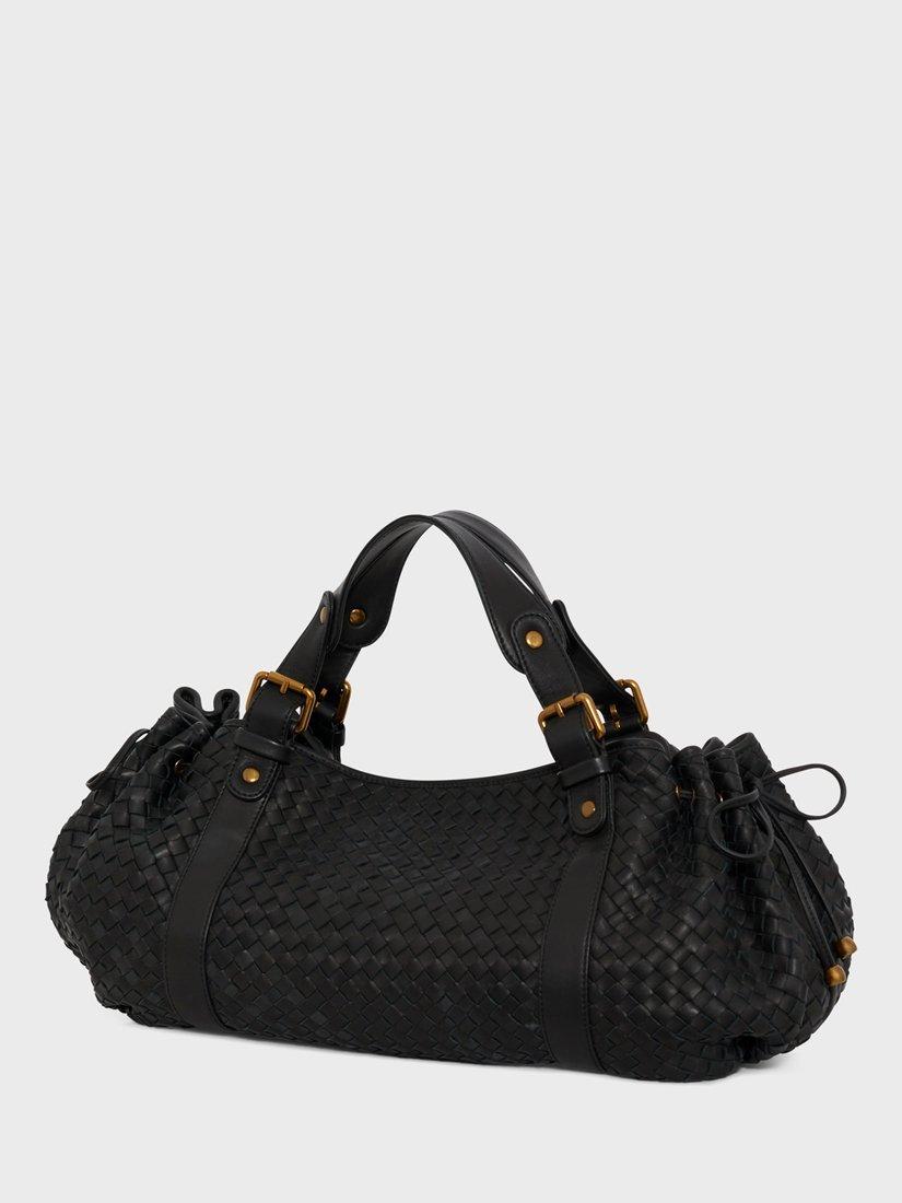Gerard Darel woven leather shoulder bag black (British brand)
