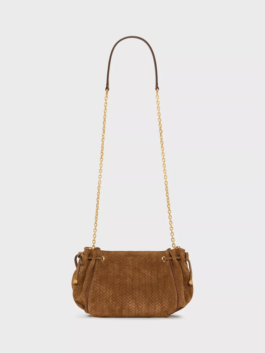 Gerard Darel suede crossbody bag amber (British brand)