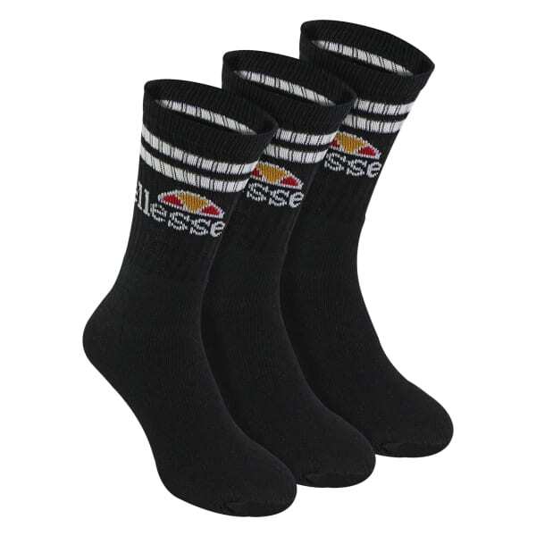 Ellesse 3 pack mens Vulloni jacquard logo sport socks - British product