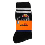 Ellesse 3 pack mens Vulloni jacquard logo sport socks - British product