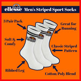 Ellesse 3 pack mens Vulloni jacquard logo sport socks - British product