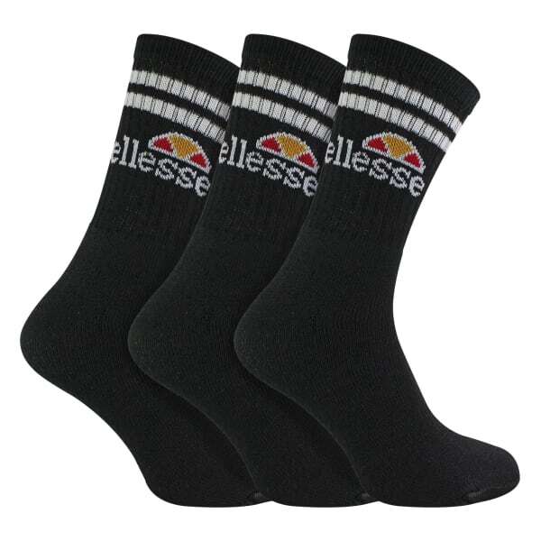Ellesse 3 pack mens Vulloni jacquard logo sport socks - British product