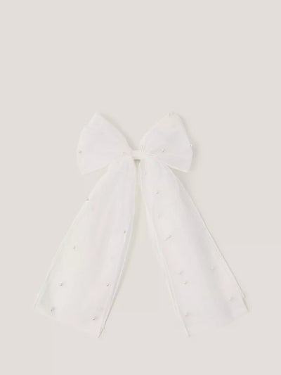 John Lewis Monsoon Kids' Pearl Bow Hair Clip White- Buy online at McGrocer