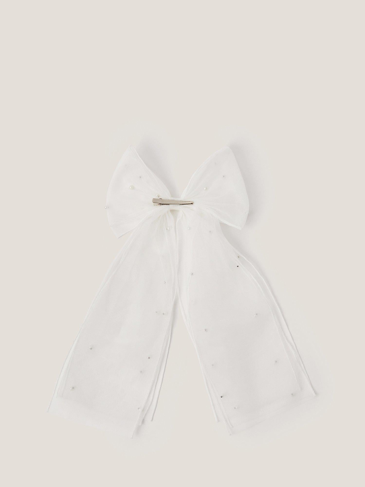 Monsoon kids pearl bow hair clip white, imported from the UK