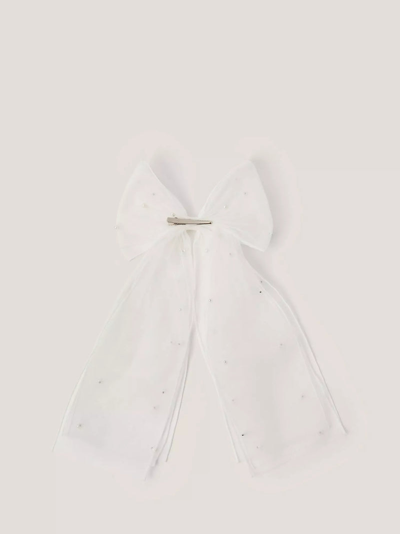 Monsoon kids pearl bow hair clip white, imported from the UK