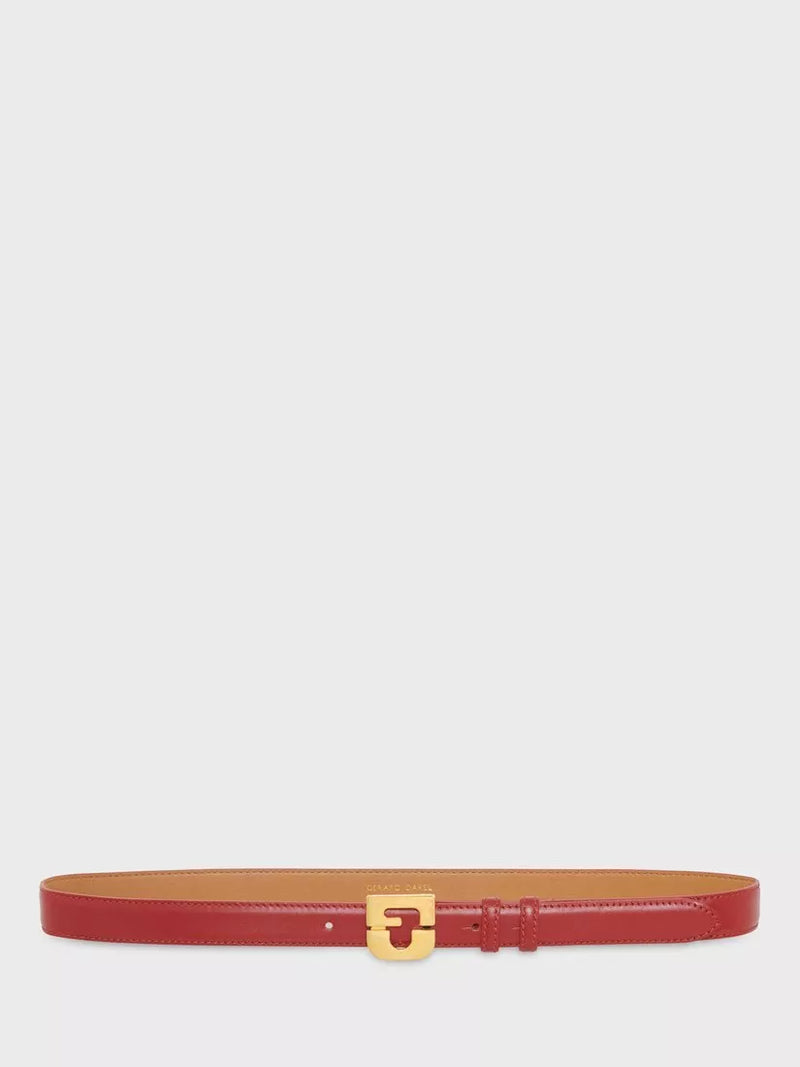 Gerard Darel skinny red leather belt, UK version