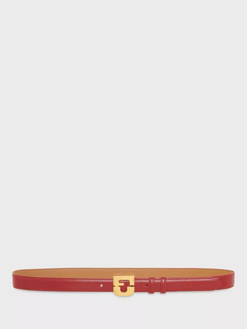 Gerard Darel skinny red leather belt, UK version