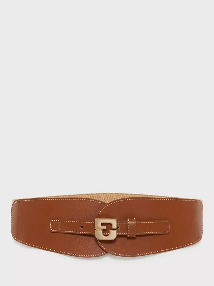 Gerard Darel cognac leather belt Olympe Obi (British brand)