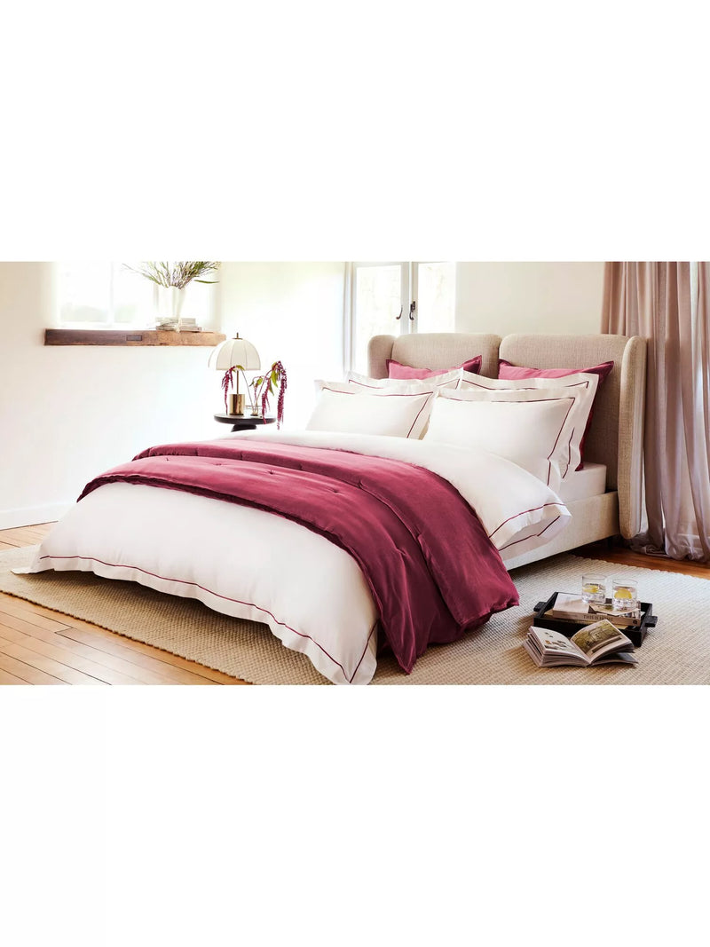 Christy Temperature Balancing 500 Thread Count Cotton Sateen Pair Oxford Pillowcase, Fuchsia