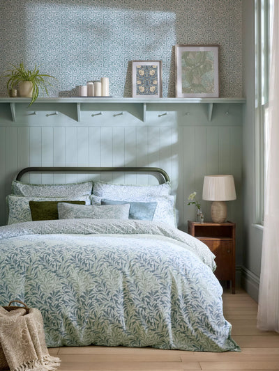 John Lewis William Morris At Home Willow Bough Reversible 200 Thread Count Duvet Cover Set, Double- Buy online at McGrocer