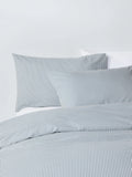 John Lewis Cotton Rich Skinny Stripe Duvet Cover Set, Blue, Single Set