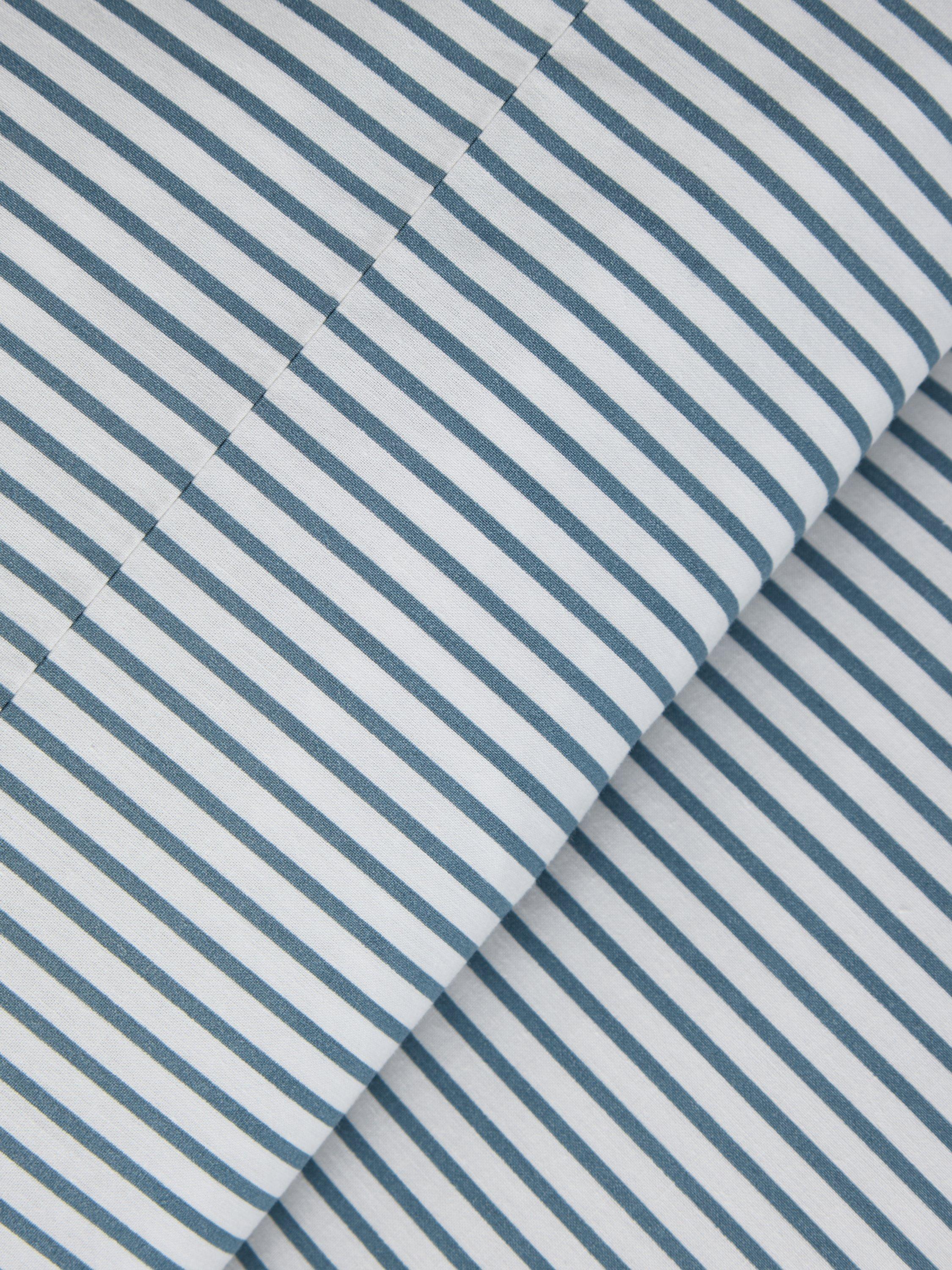 John Lewis cotton-rich stripe duvet cover set double, UK version