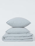 John Lewis cotton-rich stripe duvet cover set double, UK version