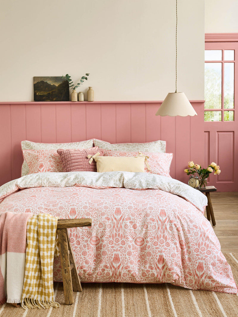 Laura Ashley Ashtead Damask reversible duvet cover double, imported from the UK