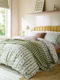 Laura Ashley duvet cover set double floral stripe reversible, imported from the UK