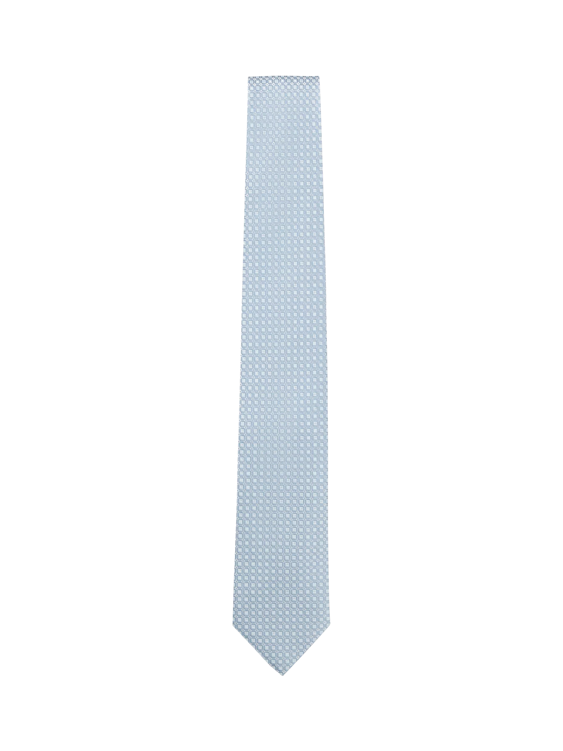 HUGO BOSS geometric silk tie light blue (British brand)